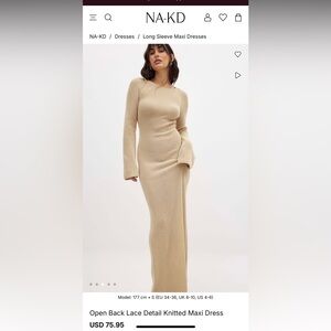 Chic Beige Long Sleeve Dress